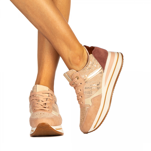 Γυναικεία αθλητικά παπούτσια Staleta ροζ, 3 - Kalapod.gr